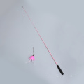 Fishing Rod Cat Feather Wand Teaser Stick Toy